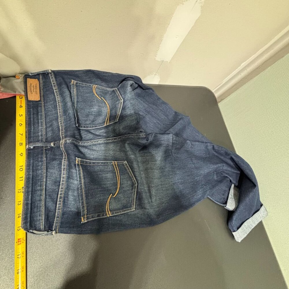 Levis Womens Mid-Rise Skinny Jeans W28 Size 6 Dark Wash Denim Rolled Cuffs - Picture 5 of 10
